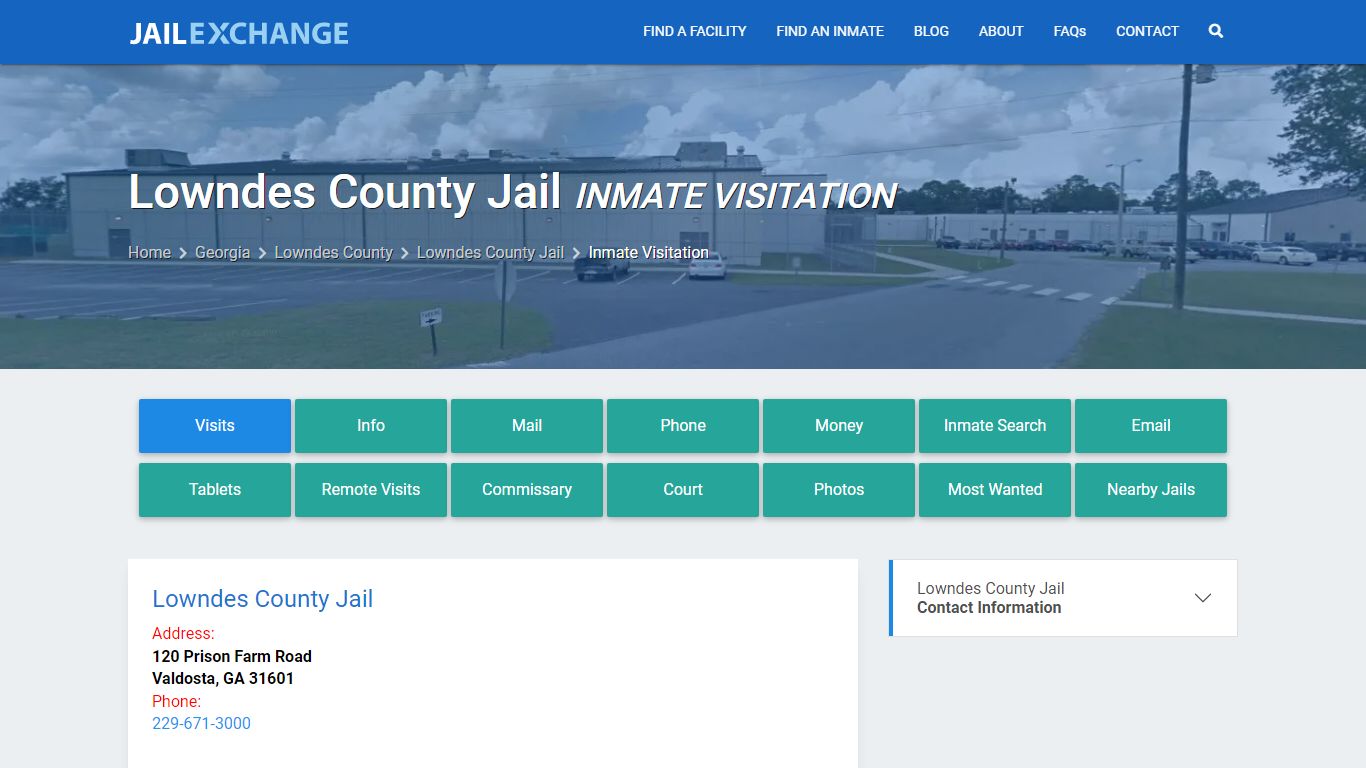 Inmate Visitation - Lowndes County Jail, GA - Jail Exchange