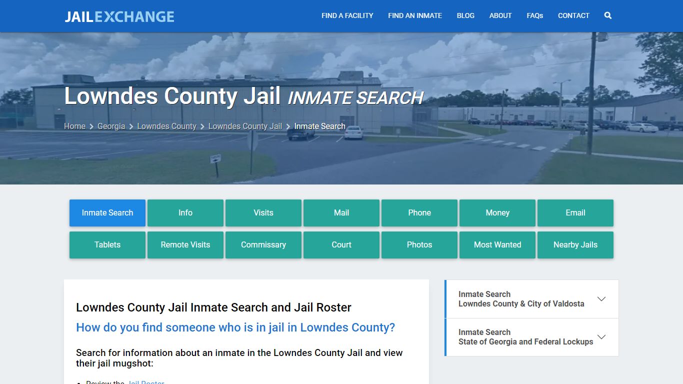 Inmate Search: Roster & Mugshots - Lowndes County Jail, GA - Jail Exchange